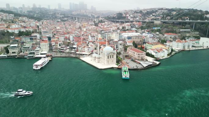 伊斯坦布尔的大麦加清真寺，放大镜头圈至左图