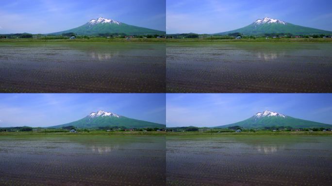 磐城山上和水田里剩下的雪