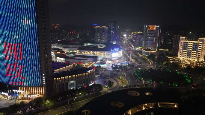 新昌 海洋城夜景 航拍