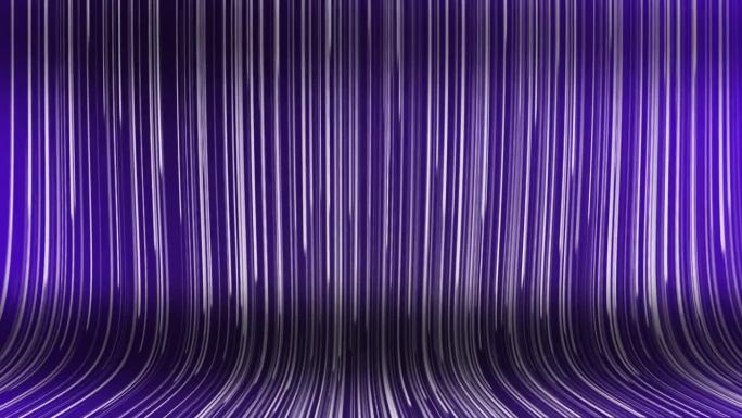 4k抽象紫色背景-数字数据流下降条纹在地面上