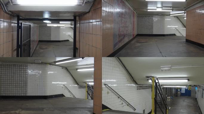 进入纽约市地铁站隧道