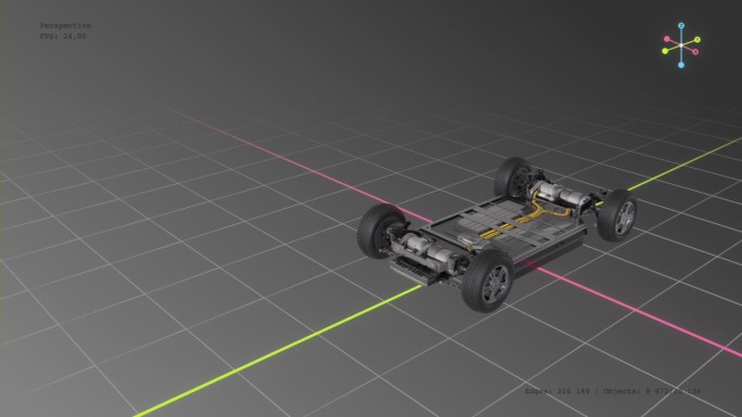 电动汽车的基础，在3D设计软件中的概念可视化