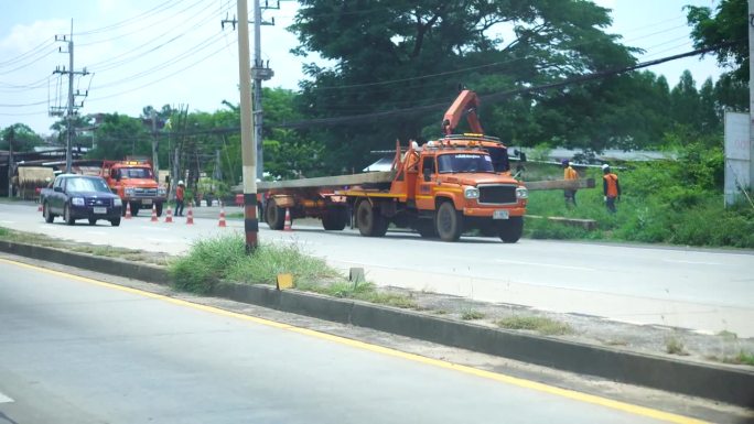 道路上的交通第一视角乡村小路东南亚