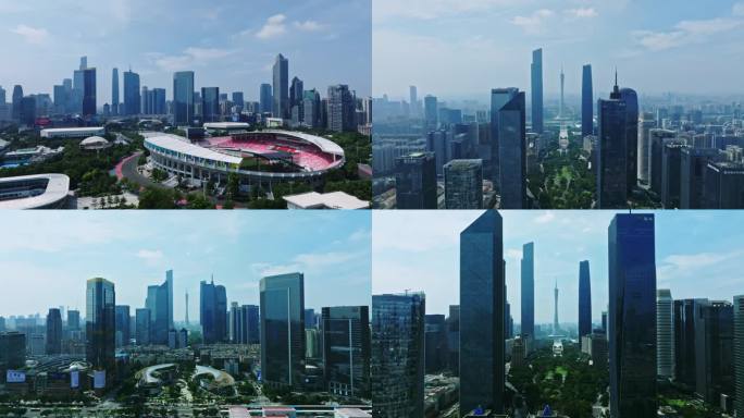 珠江新城视角航拍广州塔 2023航拍