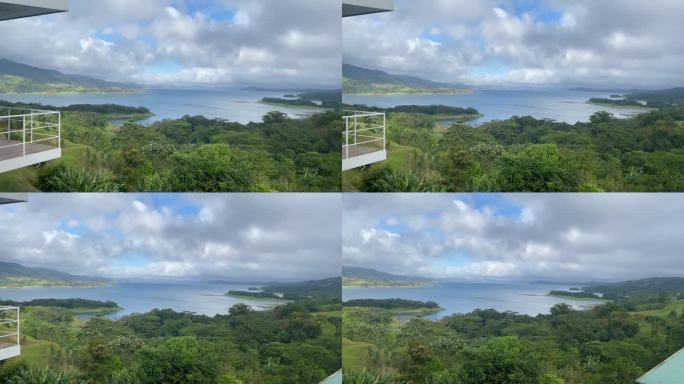 哥斯达黎加阿雷纳尔湖全景