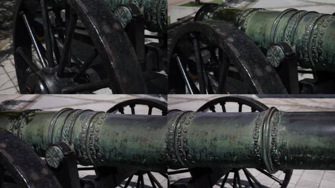 匈牙利布达佩斯户外的古大炮。