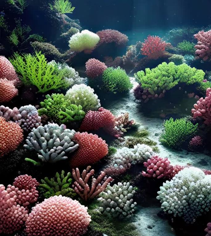 海底热带海洋植物特写