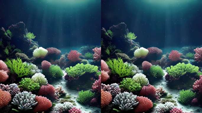 海底热带海洋植物特写