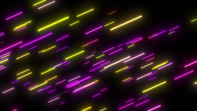 4k发光的科幻科技视频动画与霓虹激光射线-技术-数字背景
