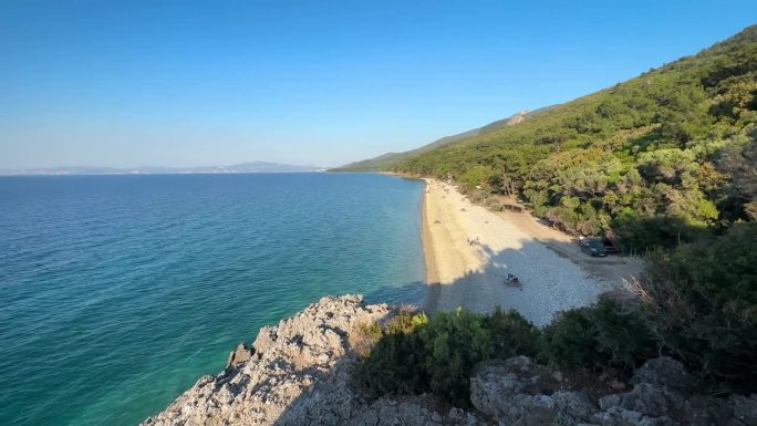 迪莱克半岛国家公园。美丽的海湾景观。库萨达斯，艾丁，土耳其