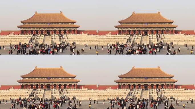 中国北京紫禁城太和殿。