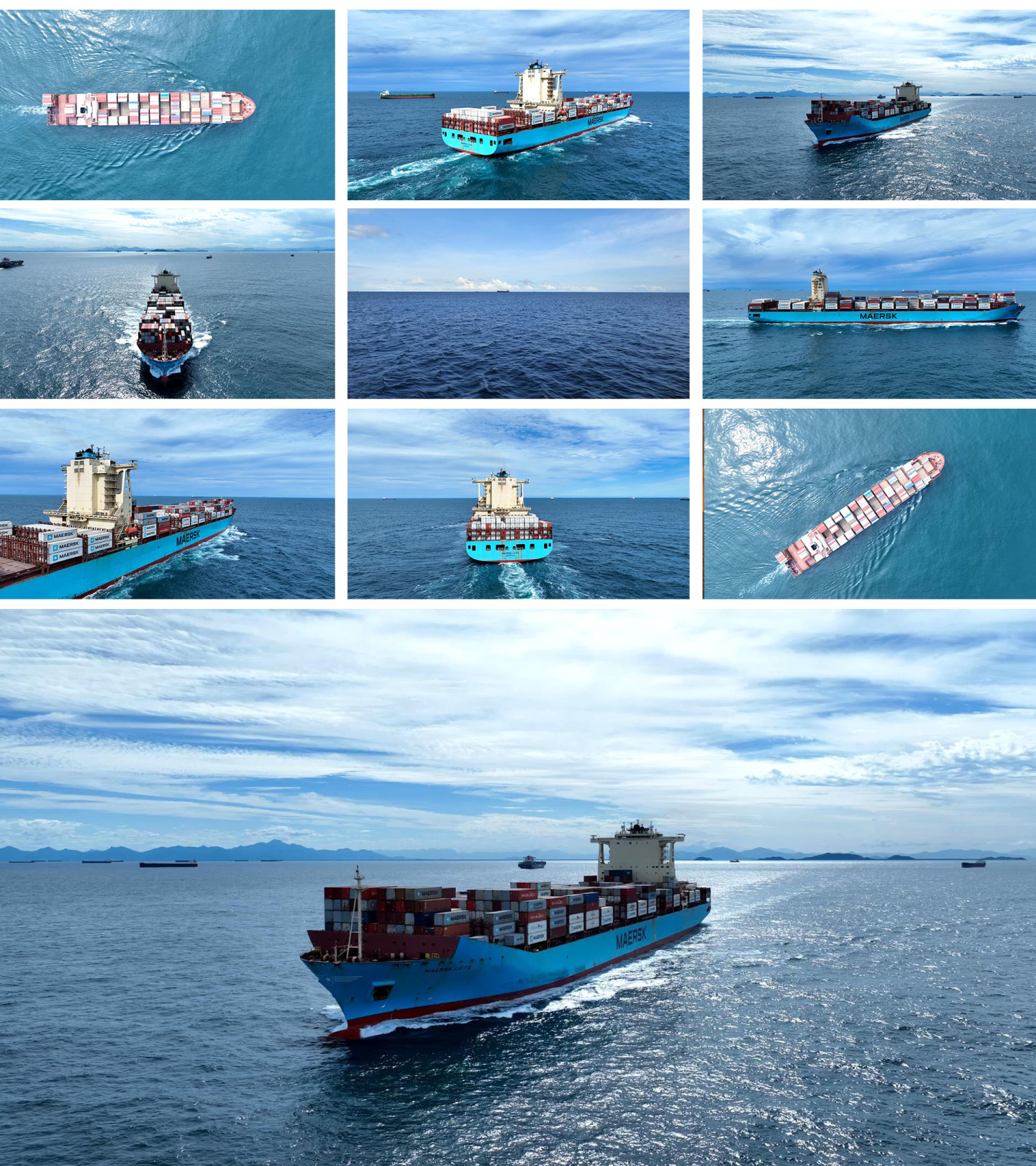 【4K】集装箱船 轮船 船 货轮