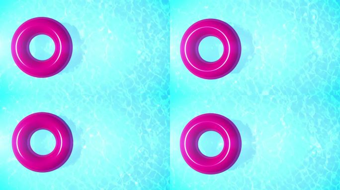 游泳池与浮动粉红色游泳管涟漪蓝色的水与空间为您的文字