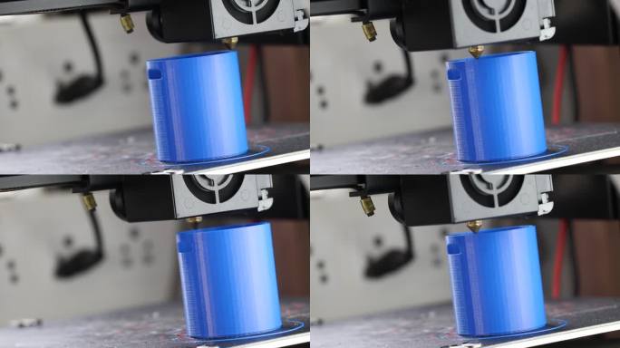 3D打印机正在为一些项目打印管子。用于快速成型的3D打印技术