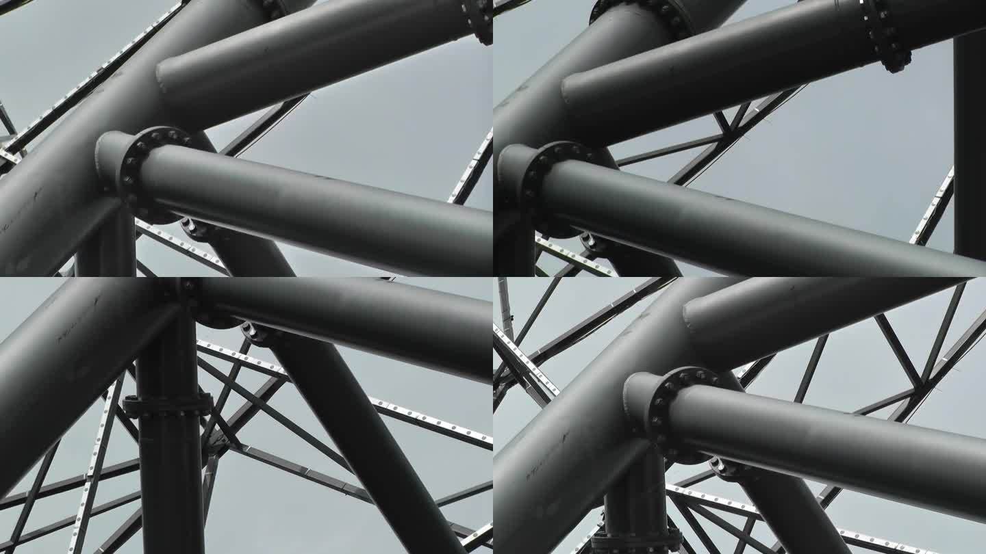 大型钢结构的金属桩和管道