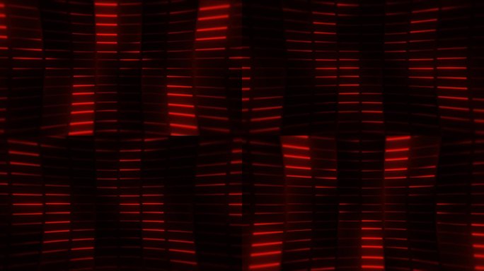 霓虹灯红色均衡器荧光灯棒讲台舞台抽象彩色背景与明亮的霓虹灯发光的光线和发光的线条背景。循环的背景。光