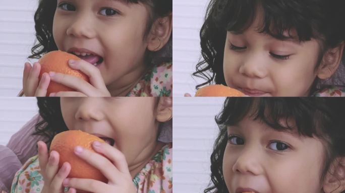 女儿吃橘子女儿吃橘子