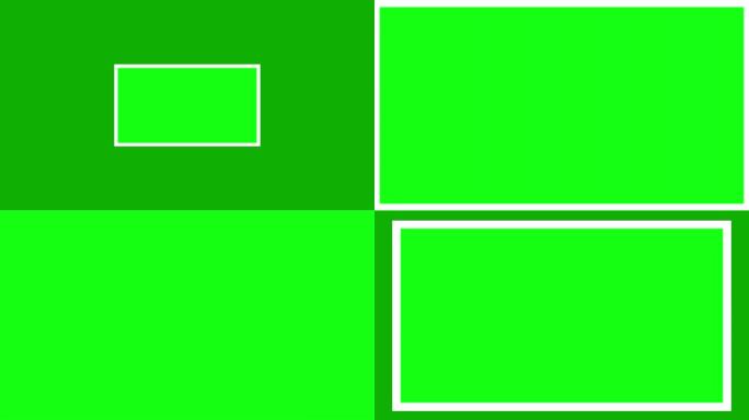 空相框运动图形与绿色屏幕背景