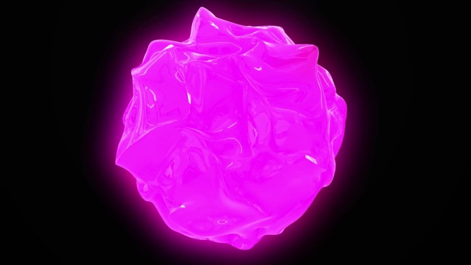 浅粉红色发光的多维能量球。粉红色闪闪发光的紫色宇宙圆波孤立在紫色的背景。神奇神秘的魔法球。