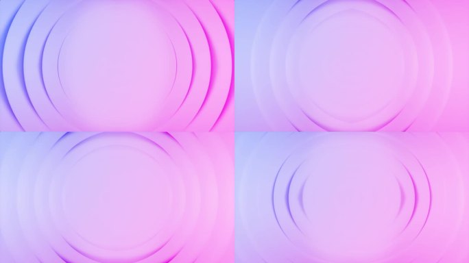 3d白粉蓝标志地方圆隧道环缩放霓虹灯发光标志抽象未聚焦的圆圈模糊动画抽象背景，闪烁出焦点背景点光闪耀