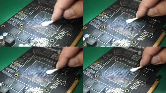 清洗GPU芯片的联系人组。计算机设备的维护和维修。
