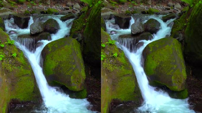 青森县武大和八幡台国家公园的瀑布/瀑布溪