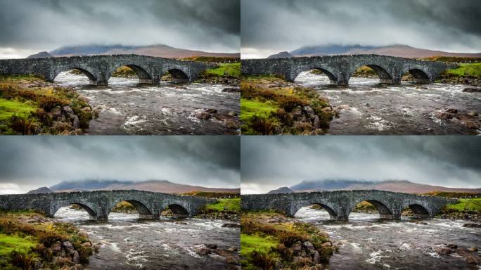 苏格兰高地的老石桥