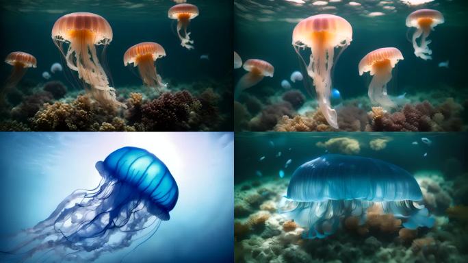 深海浮游生物水母【原创可商用】