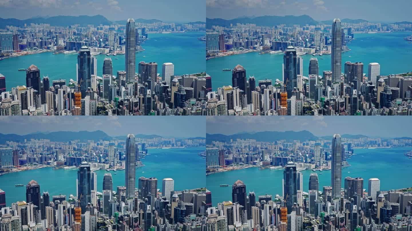 【正版素材】香港大景全景大气俯拍7193