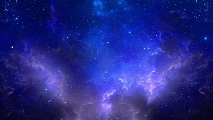 4K 3D宇宙星系与恒星，爆发星系，空间许多光，星云和星系在空间。