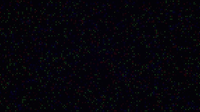 红绿蓝网络缓慢流动像素概念无缝背景。抽象数据网格创意设计界面。发光的环境数字代码空间。网络浮动点背景