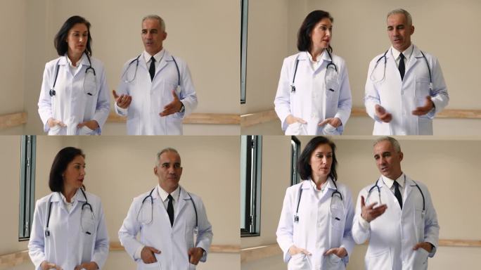 一组医生正在讨论治疗病人的方法。
