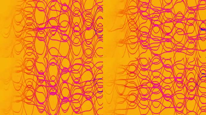 抽象的彩色纱线波浪运动线。