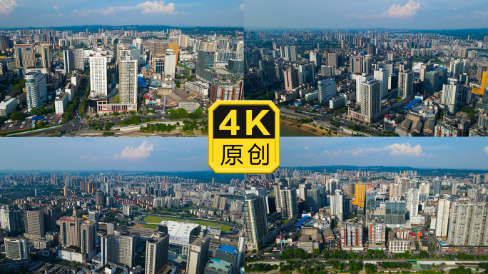 株洲航拍4K城市市中心希尔顿芦淞区空镜