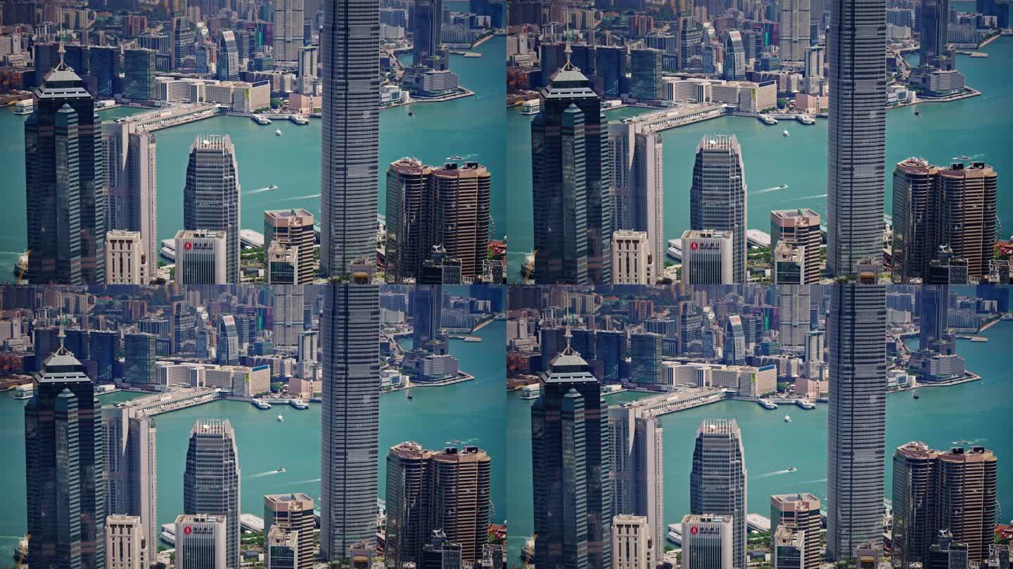 【正版素材】香港大景全景大气俯拍7170