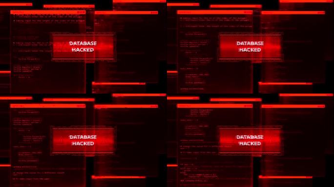 系统黑客警报检测到设备感染电脑动画。像素闪烁