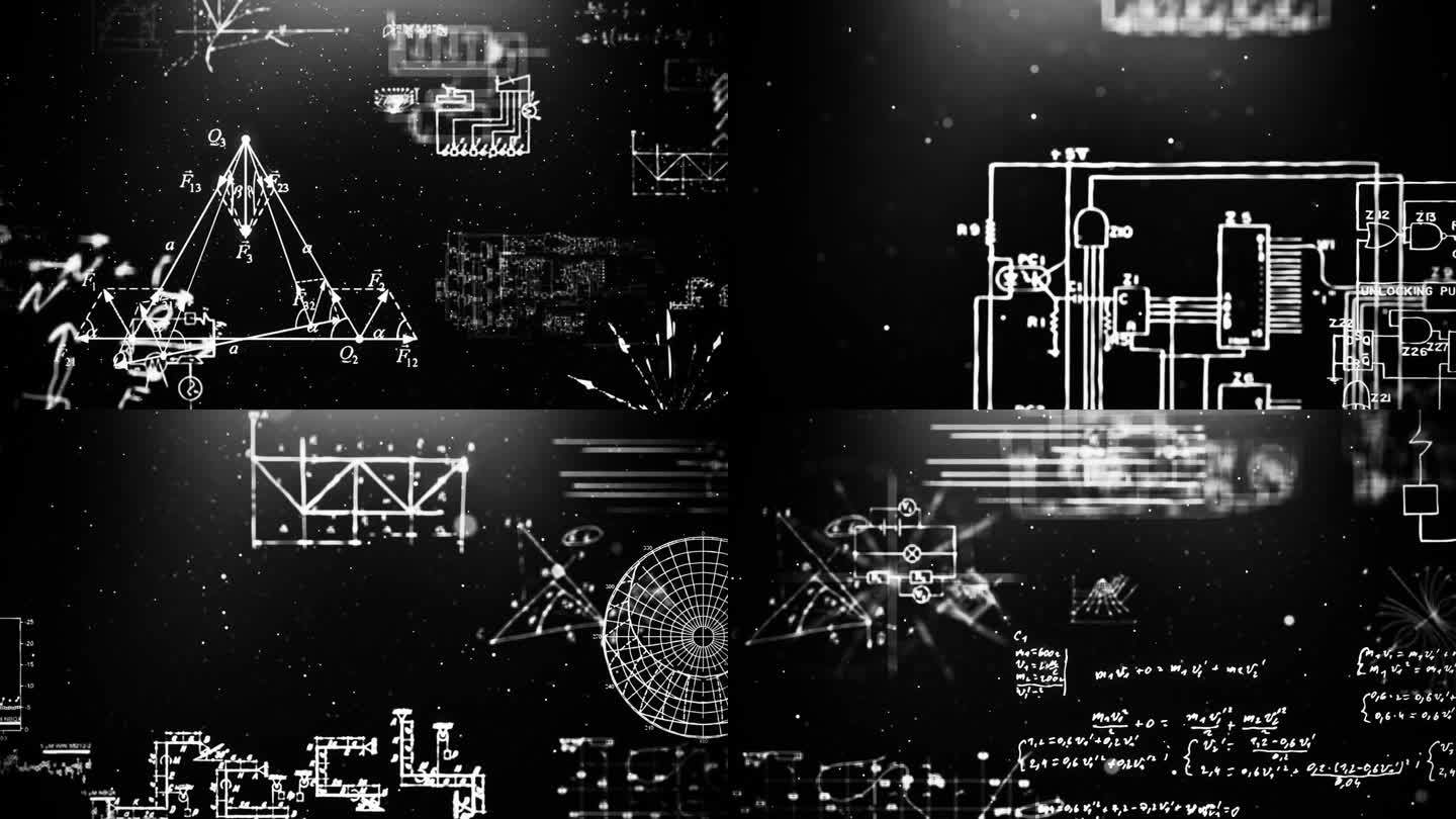 数学物理公式黑白循环股票视频
数学符号，数学，数学公式，计算，物理