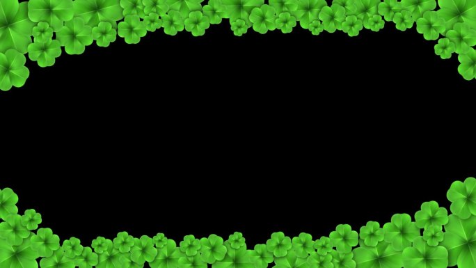 圣帕特里克节设计绿叶绿色背景。爱尔兰啤酒节庆祝假期