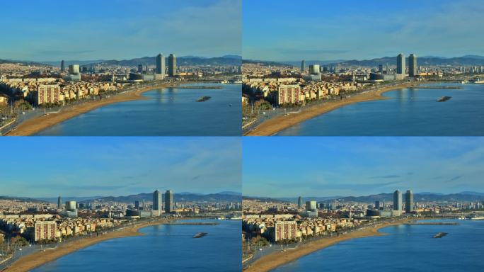 西班牙巴塞罗那:巴塞罗那海滩
