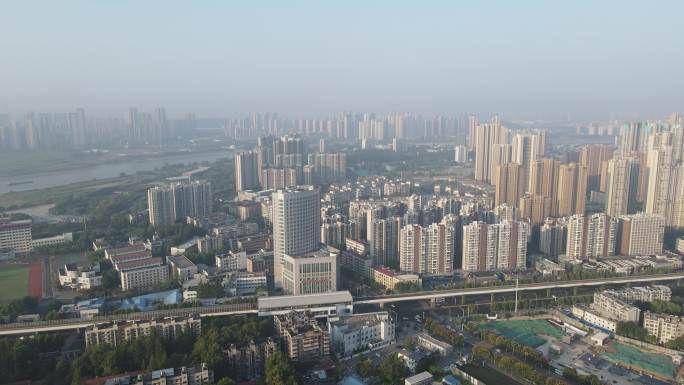 武汉硚口区城市1号线航拍