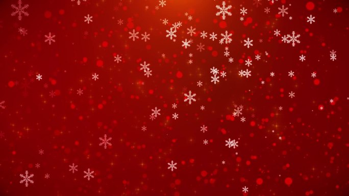 圣诞雪花庆祝圣诞邀请框架与灯粒子在红色背景。