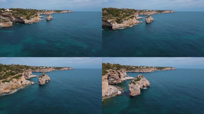 偏远的自然海湾Es Pontas，清澈的蓝绿色海水配白色沙滩，奢华。马略卡岛帕尔马岛西班牙巴利阿里群