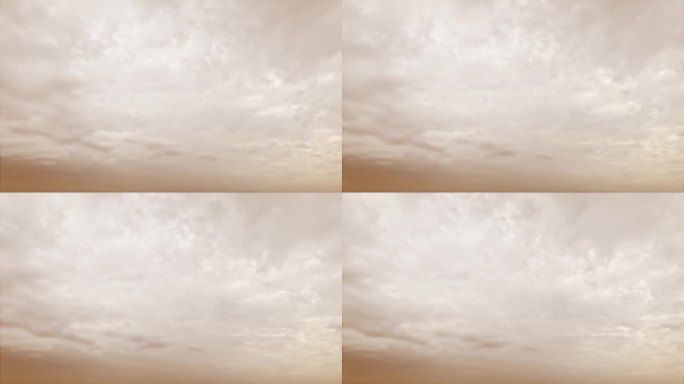 天空延时与沉重的橙色或黄色雨云-循环视频