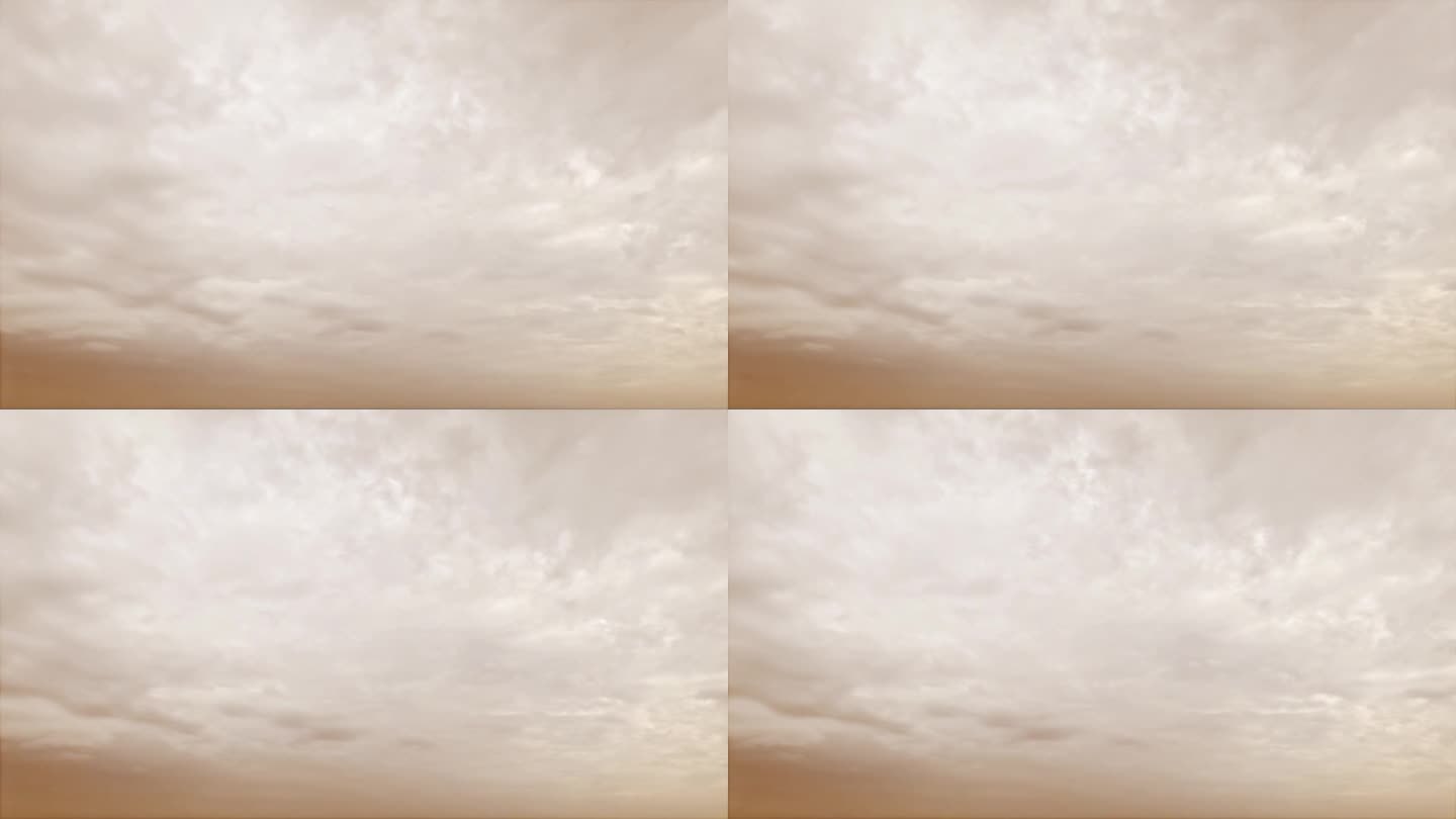 天空延时与沉重的橙色或黄色雨云-循环视频