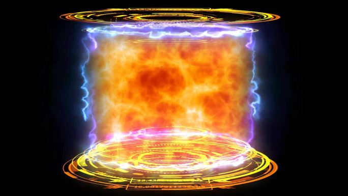 核聚变反应堆发动机模拟堆原子碰撞释放质量功率在数字磁场实验室黑屏显示
