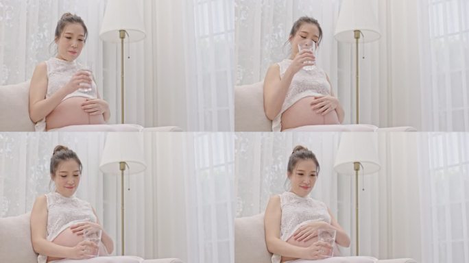 亚洲孕妇服用维他命为未出生的孩子滋养身体。产前保健