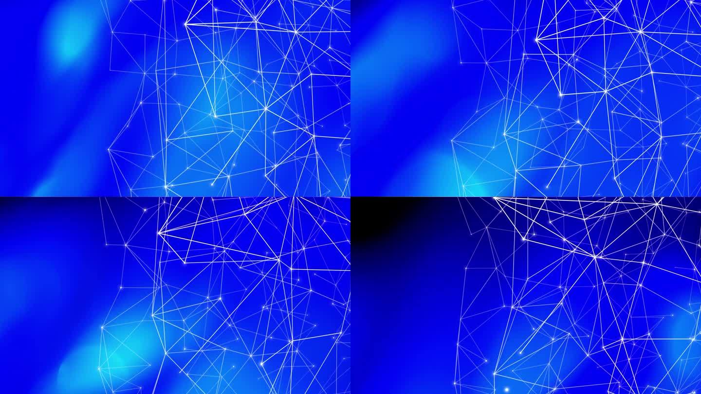 线的连接性揭示了线和点之间错综复杂的联系。线和点一个动态模板，一个现代的蓝色技术概念