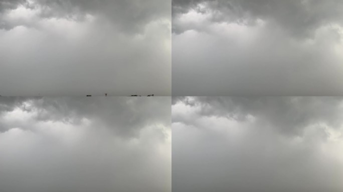 阴雨的天气多云的天空，黑色的风暴云，黑色的雨云在天空，风暴云