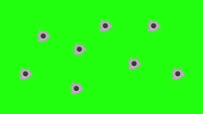 绿屏动画中的枪孔。