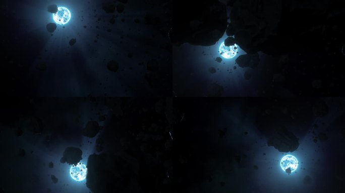 宇宙白矮星天狼星B敌对黑暗小行星场旋转多莉拍摄